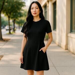 Womens Aled Couture Made in Israel Black Wool Sheath Dress Office Formal Size 12